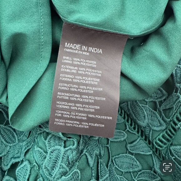 Club Monaco Green Lace Midi Dress Size 4 - Picture 11 of 12